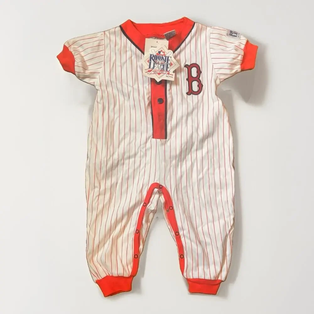 Boston Red Sox Rookie League Baby 24M Baseball Romper One Piece NWT MLB Vintage